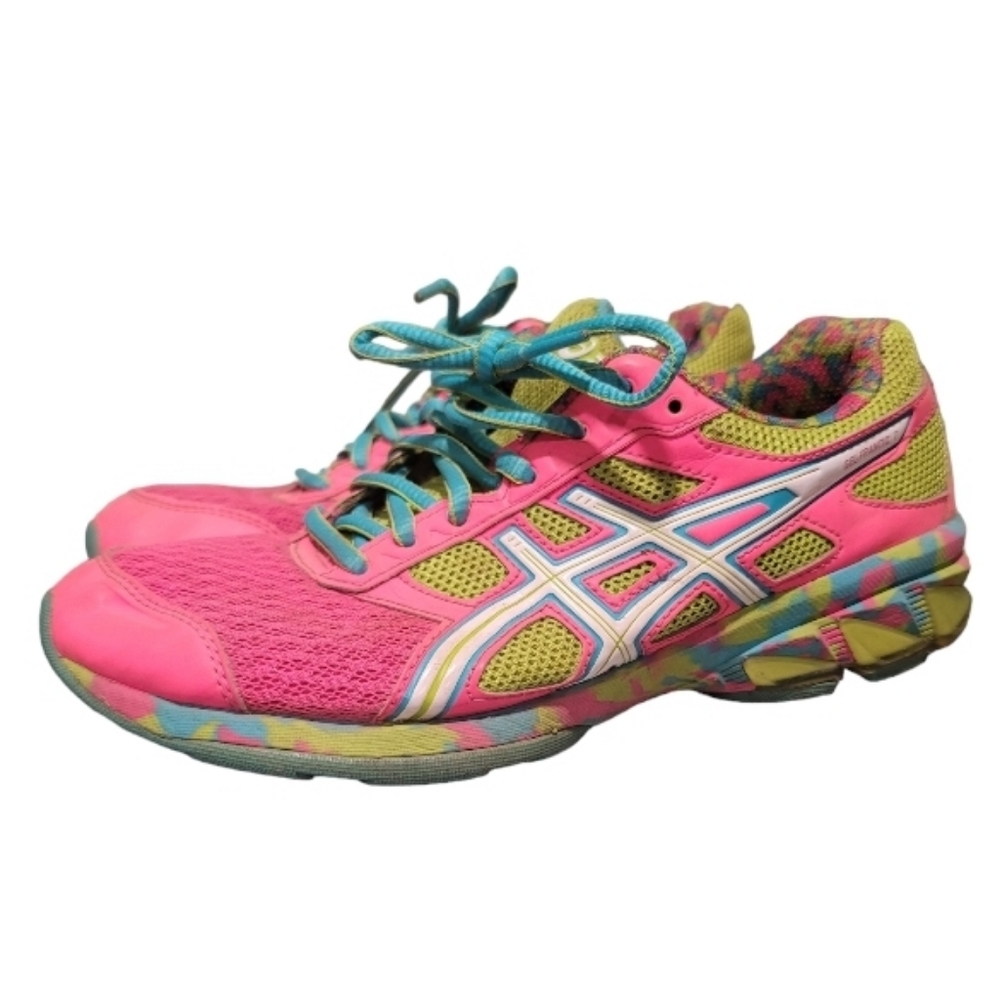 Asics Gel Frantic 7 Neon Rainbow Sneakers Women's Size 6